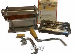 Marcato Atlas 150 Pasta Machine, Made in Italy Includes Cutter Hand Crank Clamp