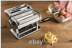 Marcato Atlas 150 Pasta Machine, Made in Italy, Includes Cutter Hand Crank Steel