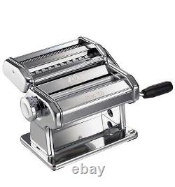 Marcato Atlas 150 Pasta Machine, Made in Italy, Includes Cutter Hand Crank Steel