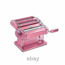 Marcato Atlas Hand Crank Pasta Machine Pink with Pasta Cutter