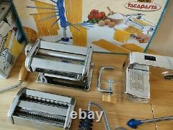 Marcato Atlas Pasta Machine DELUXE bundle with Pastadrive motor & Tacapasta Rack