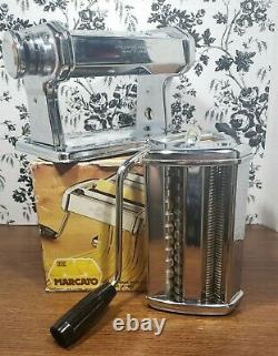 Marcato Atlas Pasta Maker Model 150 Deluxe Hand Crank Machine Made In Italy WBox