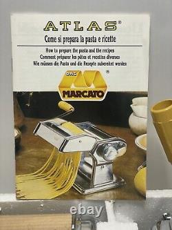 Marcato Atlas Pasta Maker Set Model 150 Deluxe Hand Crank Machine Italy EXTRAS