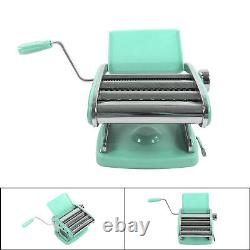 (Mint Green)Pasta Maker Machine Stainless Steel Manual Hand Press With Pasta