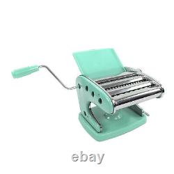 (Mint Green)Pasta Maker Machine Stainless Steel Manual Hand Press With Pasta