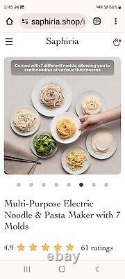 Multi-Purpose Electric Noodle & Pasta Maker with 7 Molds