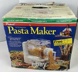 Open Box Popeil Automatic Pasta Maker Machine Recipe Book Accessories Dyes