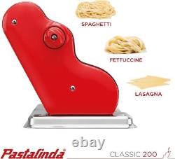 PASTALINDA Classic 200 Pasta Maker Machine, Wide Rollers, 9 Thickness Positions