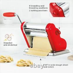 PASTALINDA Classic 200 Pasta Maker Machine, Wide Rollers, 9 Thickness Positions