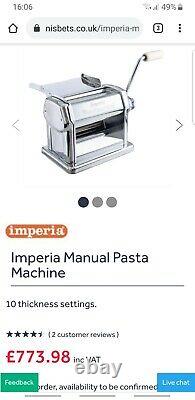 Pasta Machine Pro Maker Imperia RMN 220 Manual Italian Restaurants Series