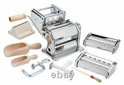 Pasta Maker Machine- Deluxe 11 Piece Set w Machine, Attachments, Recipes and