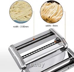 Pasta Maker Machine Hand Crank Stainless Steel Roller Cutter Manual