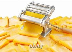 Pasta Maker Machine Heavy Duty Steel Construction w Easy Lock Dial and 150