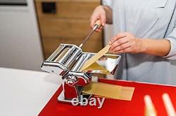 Pasta Maker Machine Heavy Duty Steel Construction w Easy Lock Dial and 150