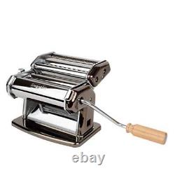 Pasta Maker Machine Heavy Duty Steel Construction with Easy Lock Dial Black