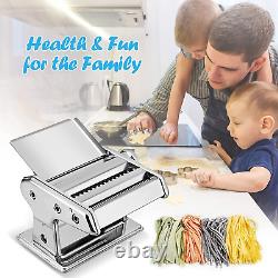 Pasta Maker, VTVTKK Manual Hand Press, Noodle Maker Machine with 9 Adjustable Th