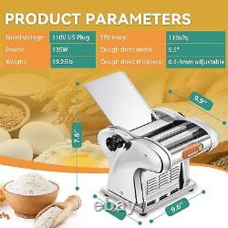 Pasta Noodle Maker Electric Stainless Steel Dumpling Skin Machine 2.5mm Cutter