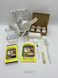 Popeil P400 Pasta Dough Maker Machine Complete 24 Dies Instructions Recipes MINT
