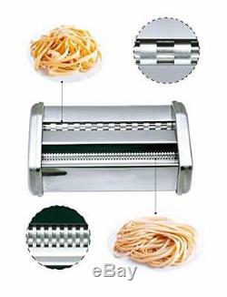 Shule Pasta Maker Machine Includes Motor Hand Crank and Multifunctional Rollers