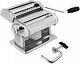 (silver) Gourmex Stainless Steel Manual Pasta Maker Machine With