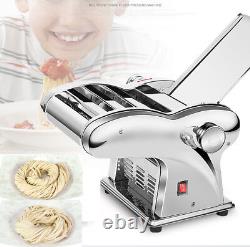 US 110V Electric Pasta Maker Dumpling Skin Dough Noodles Machine +2 Cutters