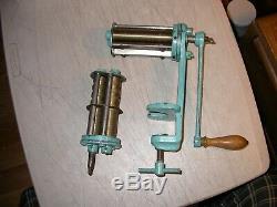 Vintage Burk Germany Noodle / Pasta Machine Roller Cutter Original Dies