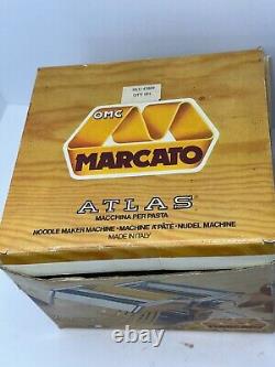 Vintage MARCATO Atlas No 150 Pasta Noodle Maker Machine with Box Made In Italy