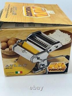 Vintage MARCATO Atlas No 150 Pasta Noodle Maker Machine with Box Made In Italy