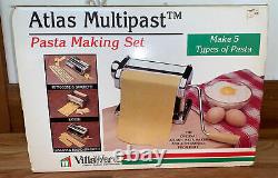 Vintage Marcato Atlas Multipast Pasta Making Machine Set, 5 Piece Set, Italy