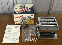 Vintage OMC Ampia 150 Lusso Brevettata Hand Crank Pasta Noodle Maker Machine NOS