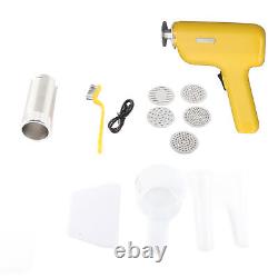 (Yellow)Electric Pasta Maker Machine 40W 304 Stainless Steel Cordless Handheld