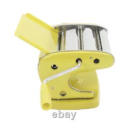 (Yellow) Pasta Maker Machine Stainless Steel Manual Hand Press With Pasta
