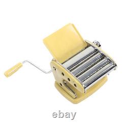 (Yellow)Stainless Steel Noodles Maker Multifunction Hand Crank Pasta Machine