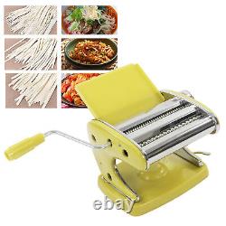 Yellow Suction Cup 2 Knives Pasta Maker Machine Sucker Type Household LT