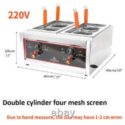 11L + 11L 2KW 4 Paniers Cuisinière Électrique Commerciale pour Nouilles / Machine de Cuisson de Pâtes