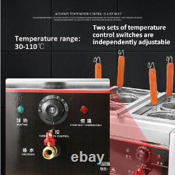 11L + 11L 2KW 4 Paniers Cuisinière Électrique Commerciale pour Nouilles / Machine de Cuisson de Pâtes