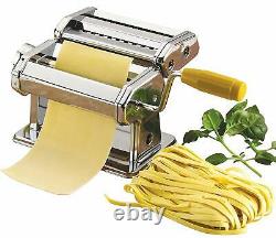 3 En 1 Noodle Maker Machine Cutter Roller En Acier Inoxydable, 9,9 X 9,8 X 9,6 CM