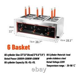 6 Cuisinières à Nouilles Commerciales Électriques à 2000W 220V