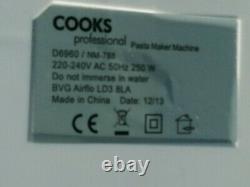 Cooks Machine Professionnelle De Fabrication De Pâtes Électriques 220-240v D6960