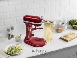 Ensemble de rouleaux à pâtes et de coupe-pâtes 3 pièces KITCHENAID Fettuccine Spaghetti KSMPRA