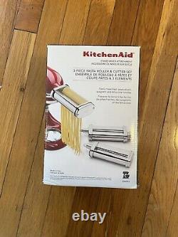 Ensemble rouleau à pâtes et coupe-pâtes 3 pièces pour batteur sur socle KitchenAid KSMPRA