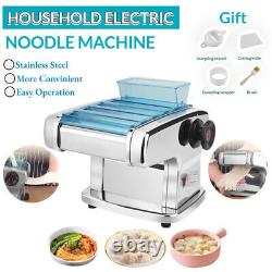 Fabricant de nouilles électrique domestique 220V en acier inoxydable pour pâtes fraîches et enveloppes de dumplings.