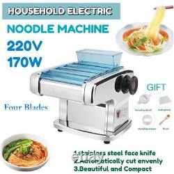 Fabricant de nouilles électrique domestique 220V en acier inoxydable pour pâtes fraîches et enveloppes de dumplings.