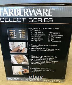 Farberware Select Series Pasta Noodle Maker Machine Fpm100 New