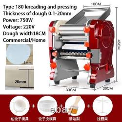 Machine Commerciale Kneading Machine Pasta Maker Noodle Cutter Roller Réglable Épaisseur