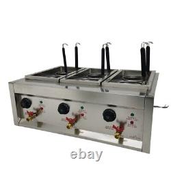 Machine à cuire les nouilles à 6 trous, machine à cuire les pâtes et les dumplings, fabricant de machine de cuisson 220V 6KW