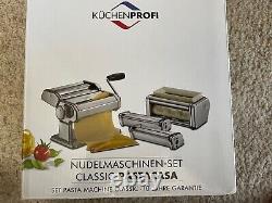 Machine à pâtes Kuchenprofi Germany avec découpeur, manivelle et autres accessoires - Neuf