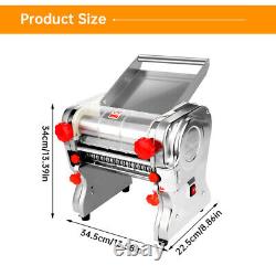 Machine à pâtes électrique en acier inoxydable de 24 cm avec rouleau à pâtes de 3 mm/9 mm