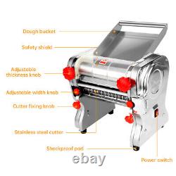 Machine à pâtes électrique en acier inoxydable de 24 cm avec rouleau à pâtes de 3 mm/9 mm