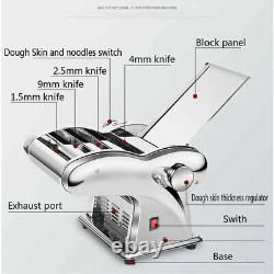 Machine à pâtes électrique pour la fabrication de pâtes à raviolis, de pâte à nouilles et de spaghetti avec 4 couteaux